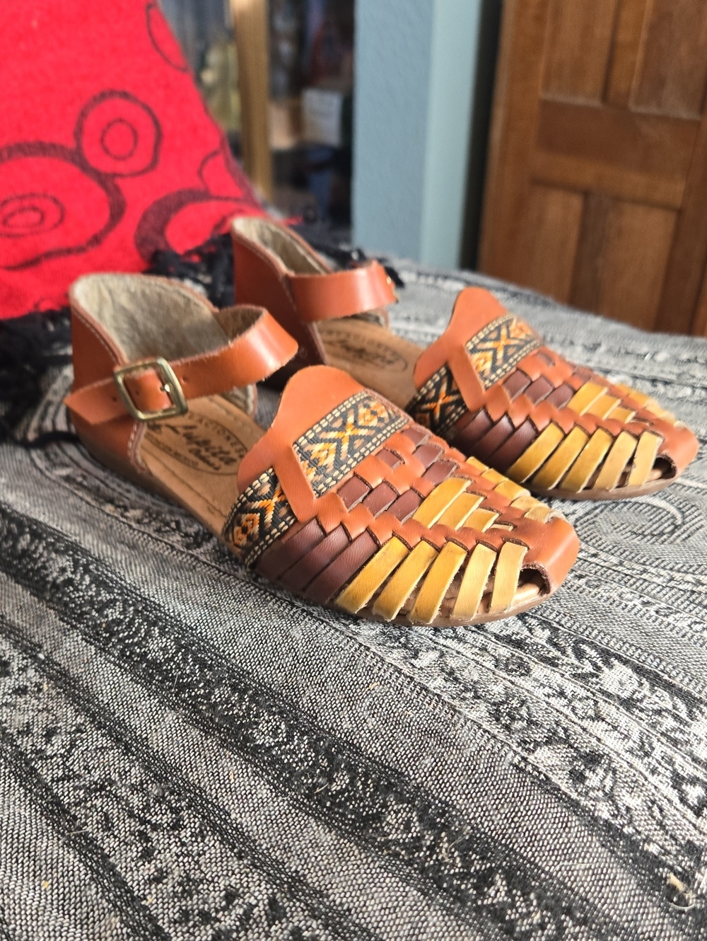 Children's Leather woven Huarache Sandals, by Lupita Ochoa